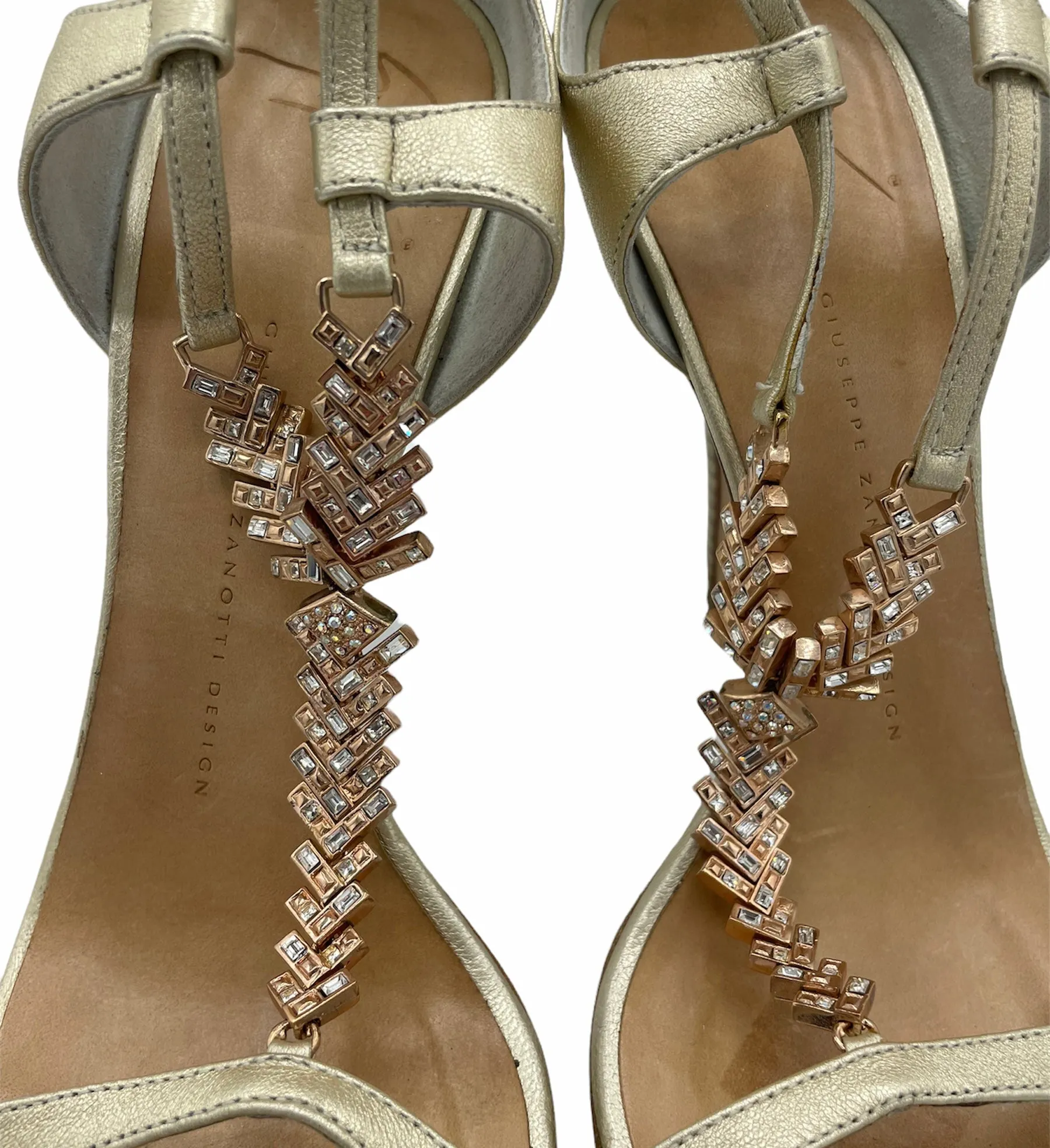 2000s Giuseppi Zanotti Sexy Jeweled Ankle Strap Stilettos