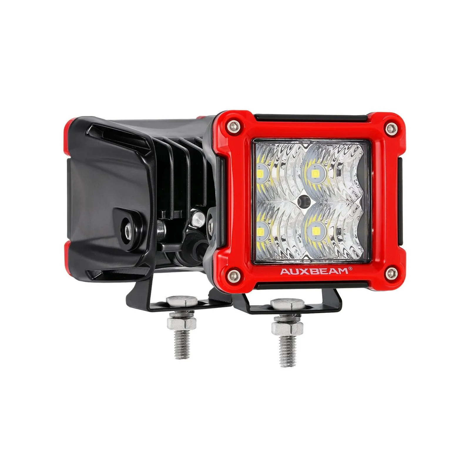 3 Inch 40W Spot/Flood Beam LED Pods Light   Universal LED Working Lights Mounting Brackets