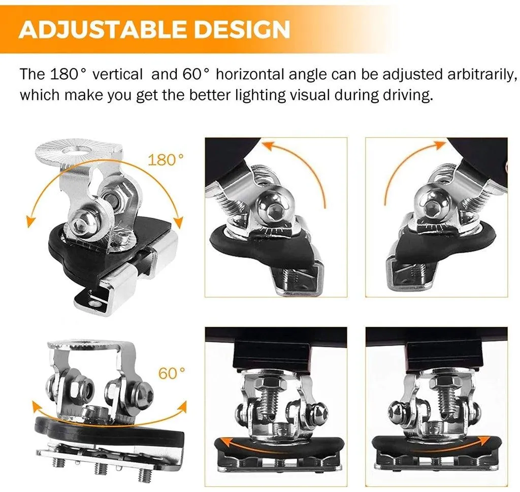 3 Inch 40W Spot/Flood Beam LED Pods Light   Universal LED Working Lights Mounting Brackets