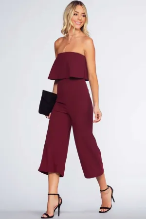 AALIYAH JUMPSUIT - BURGUNDY