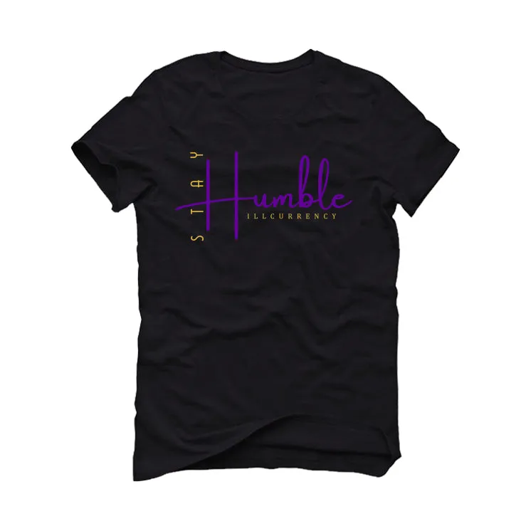 Air Jordan 12 Field Purple - Black T-Shirt (Stay Humble)