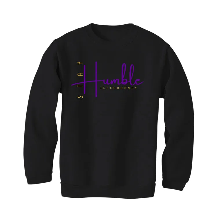 Air Jordan 12 Field Purple - Black T-Shirt (Stay Humble)