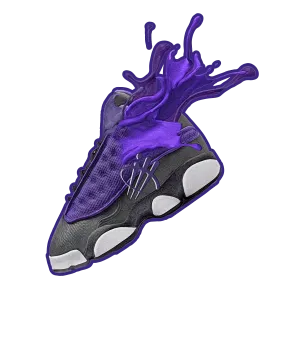 Air Jordan 13 Retro Purple Venom - White T-Shirt (SPLASH)