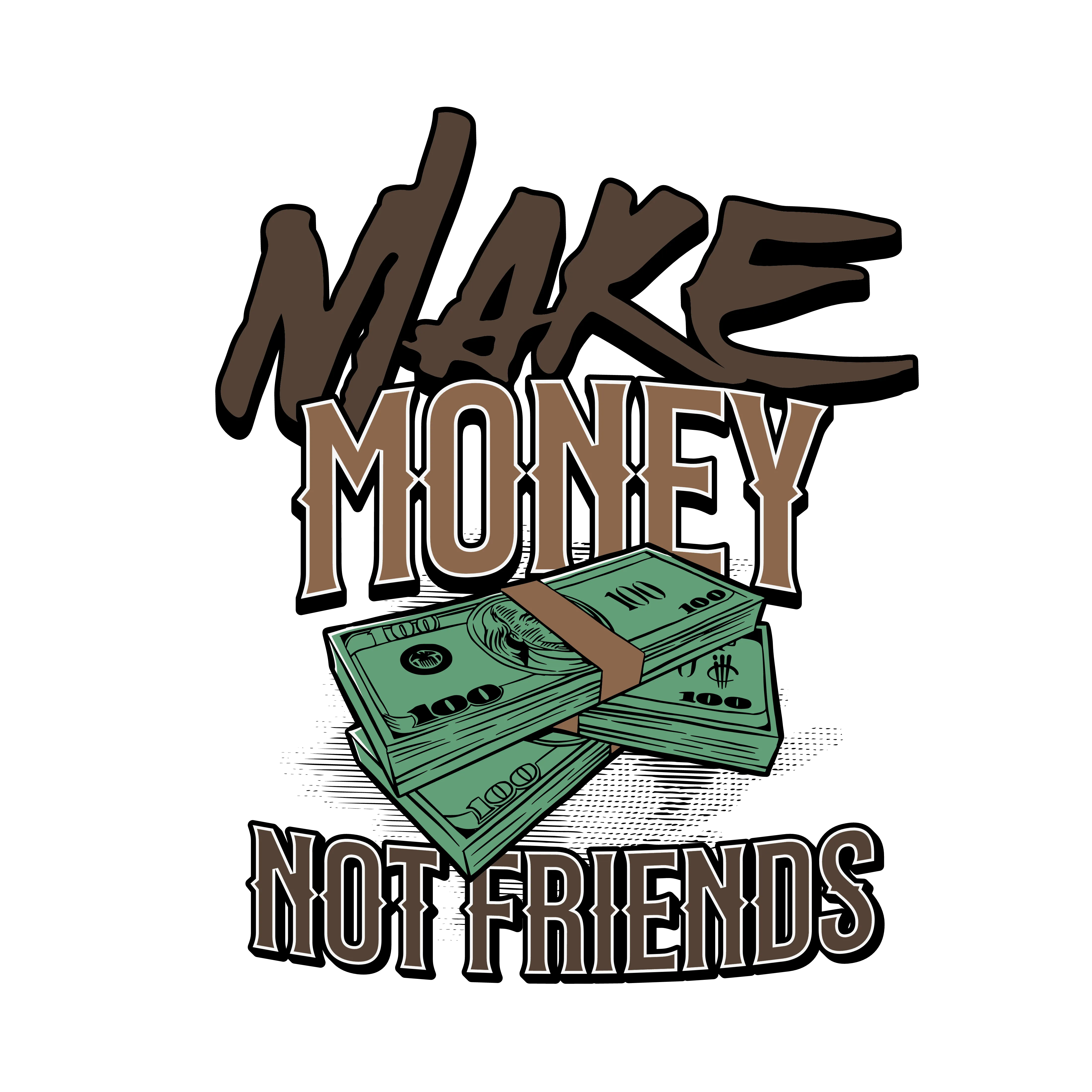 Air Jordan 3 "Palomino" Black T-Shirt (MAKE MONEY NOT FRIENDS)