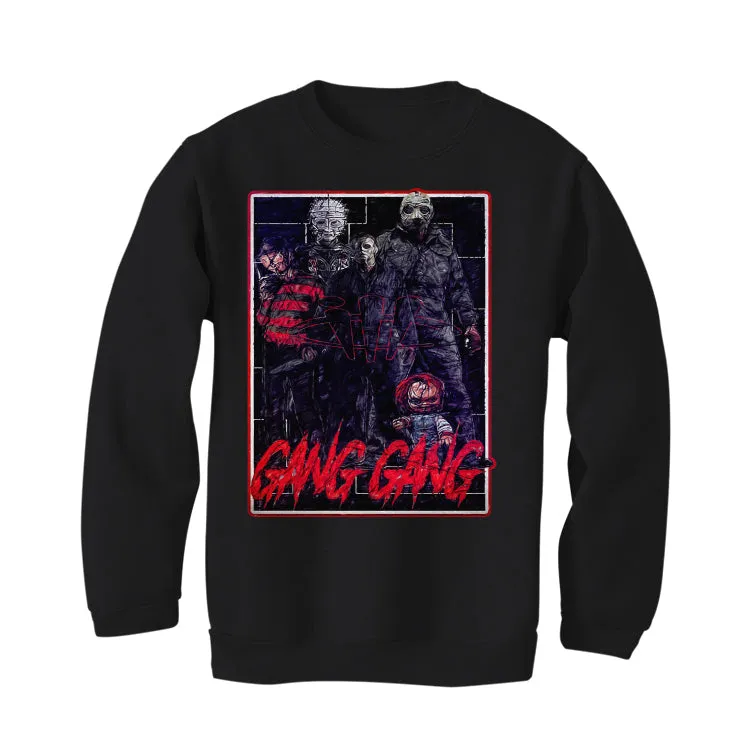 Air Jordan 4 Red Cement - Black T-Shirt (GANG GANG)