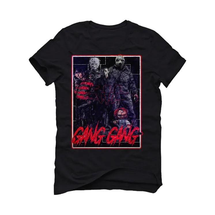 Air Jordan 4 Red Cement - Black T-Shirt (GANG GANG)