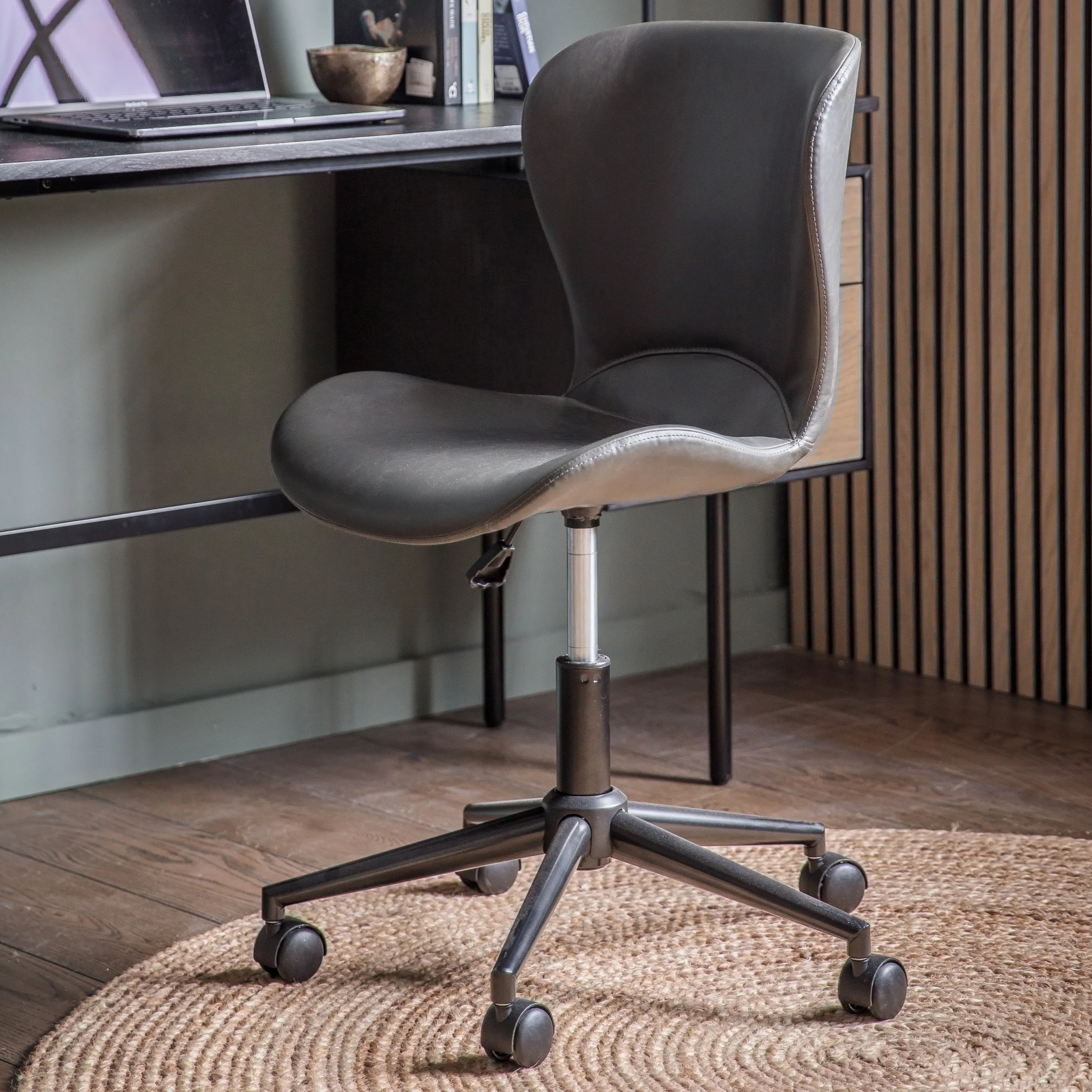 Amos Mendel Swivel Chair Charcoal