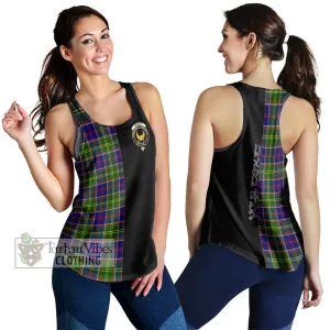 Arnott Tartan Women's Racerback Tanks with Family Crest and Half Of Me Style