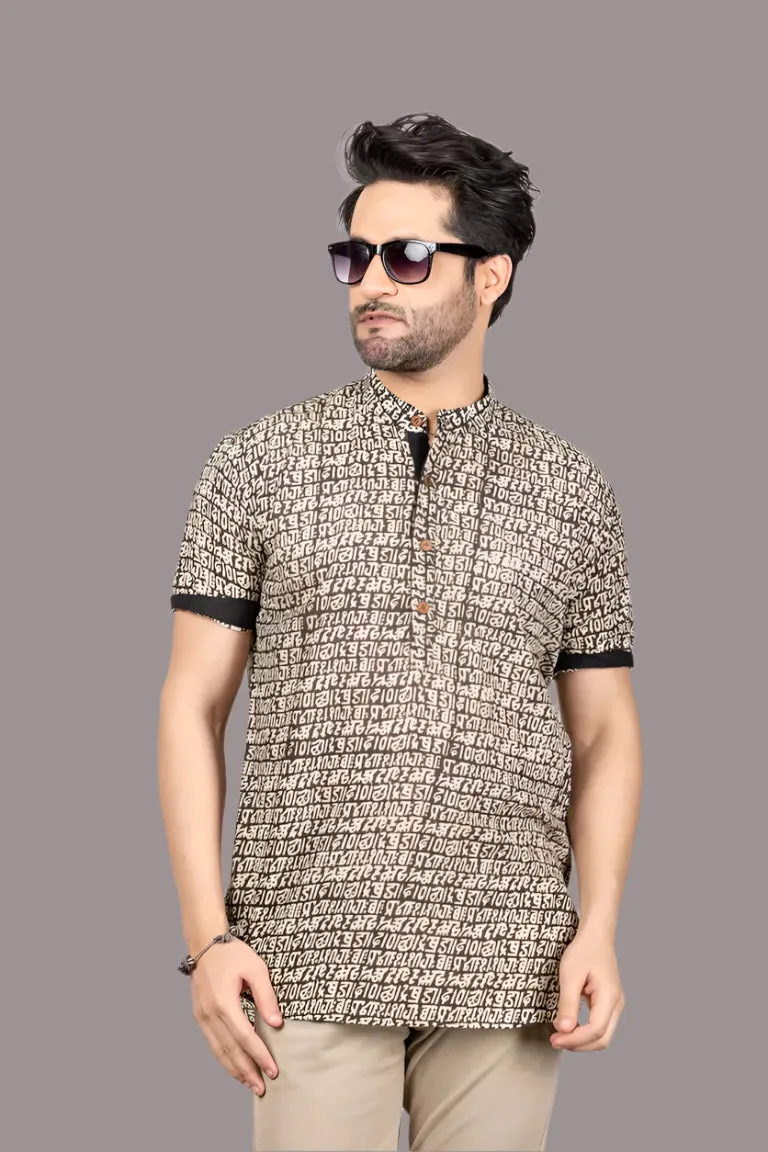 Black Short Kurta