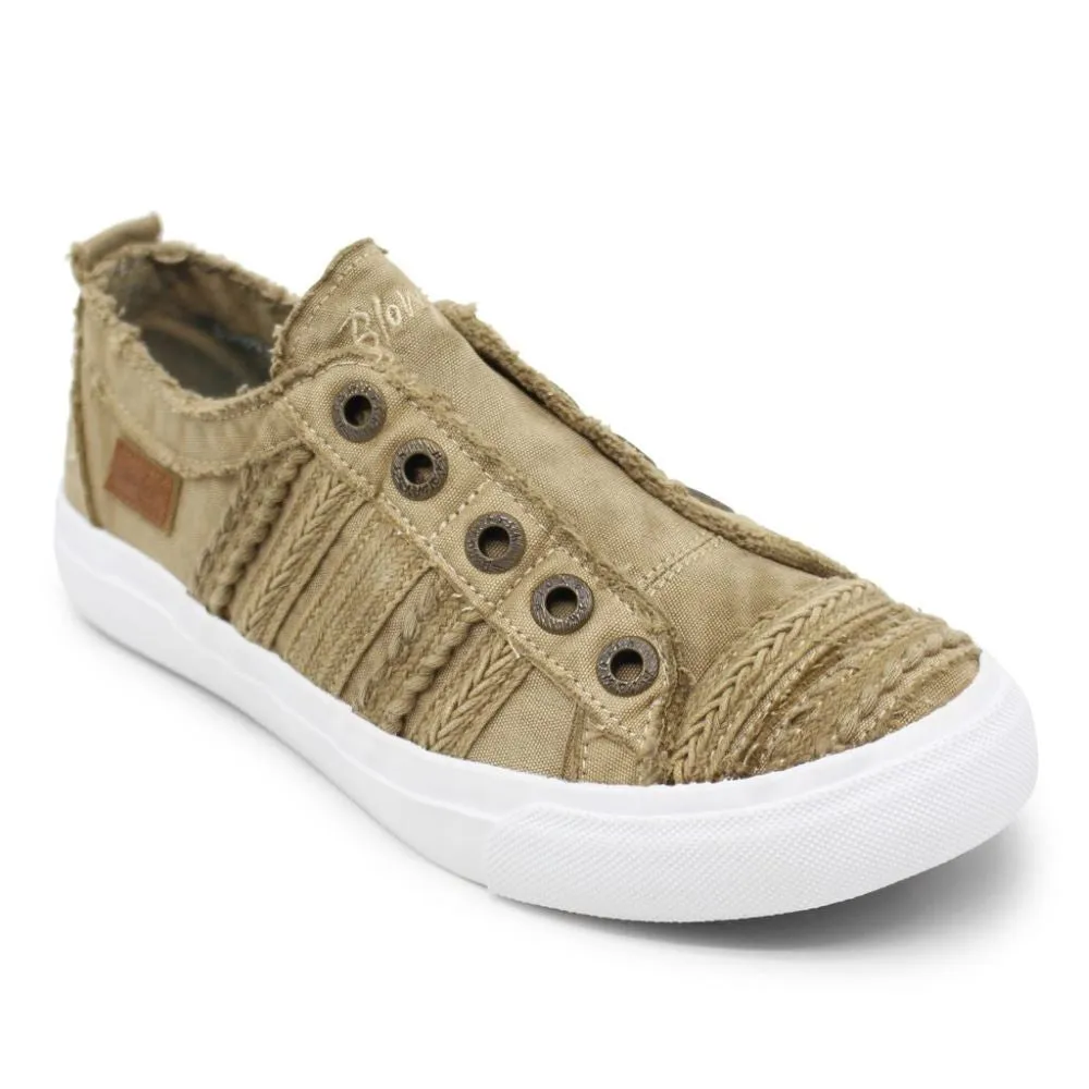 'Blowfish Malibu' Women's Parlane Sneaker - Desert Khaki Color Washed Canvas