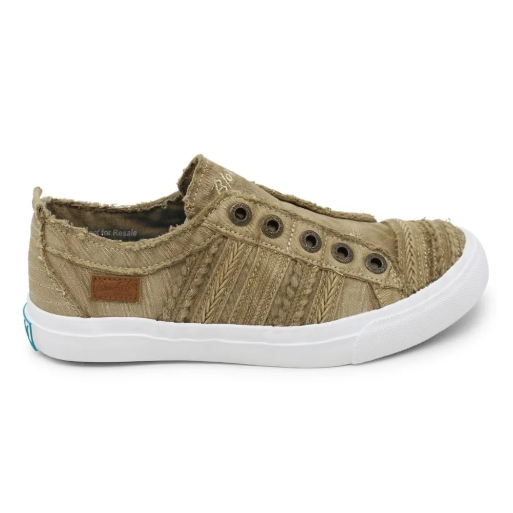 'Blowfish Malibu' Women's Parlane Sneaker - Desert Khaki Color Washed Canvas