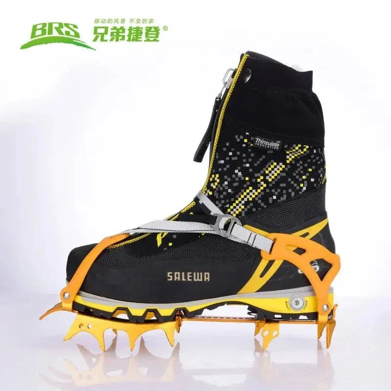 BRS-S3 14 Teeth Claws Snow Crampons Special Al-Alloy Ice Gripper Outdoor Climbing Mountaineering Equipment Non-Slip Crampons