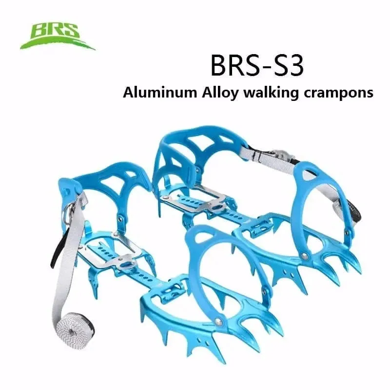 BRS-S3 14 Teeth Claws Snow Crampons Special Al-Alloy Ice Gripper Outdoor Climbing Mountaineering Equipment Non-Slip Crampons