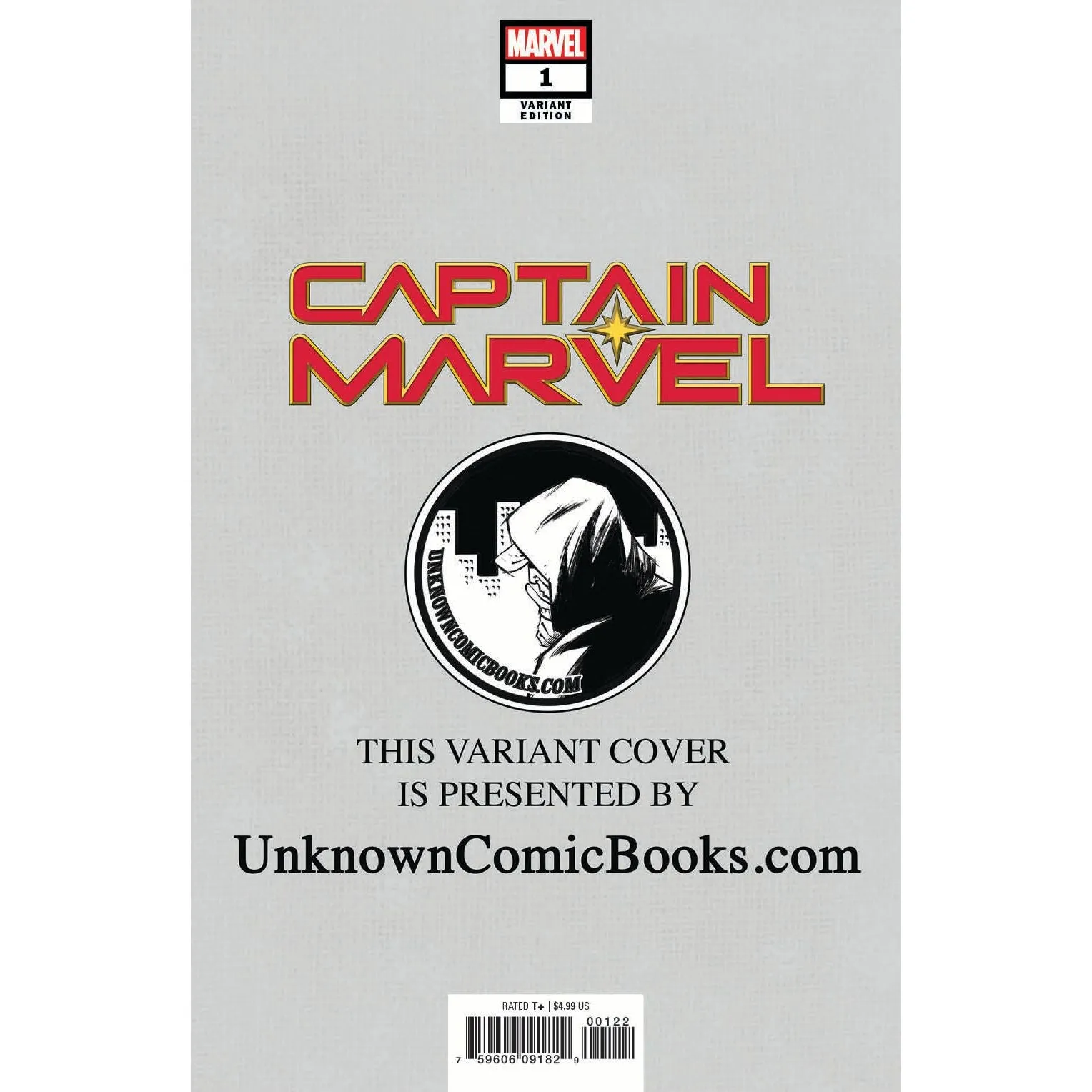 CAPTAIN MARVEL #1 UNKNOWN COMIC BOOKS EXCLUSIVE CAPTAIN MARVEL 1/9/2019