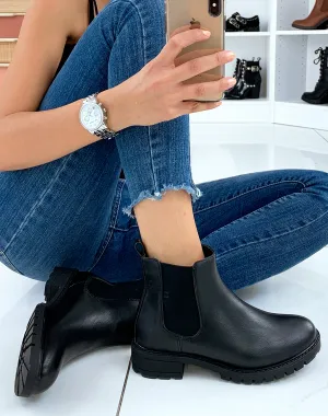 Chelsea Boots noirs plates