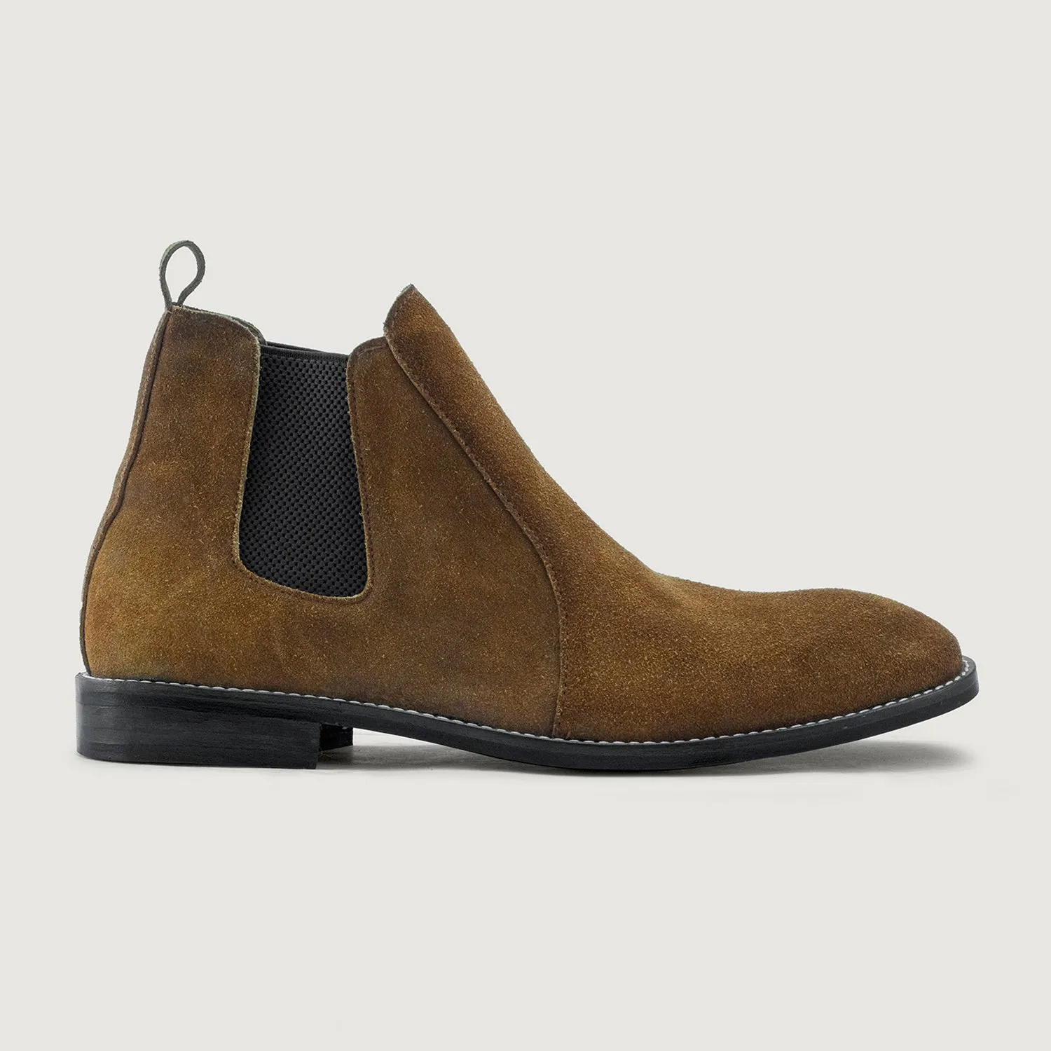 Clarkson Chelsea Brown Suede Leather Boots - StudGuard