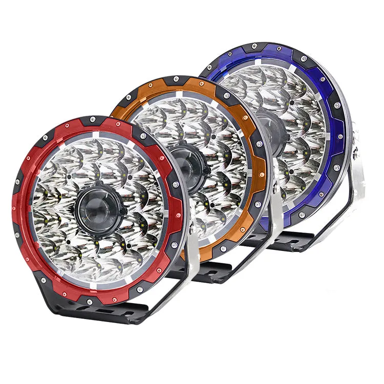 COLIGHT® 9 Inch Offroad Round Driving Lights With 3-Color Halo Rings (Set/2pcs)