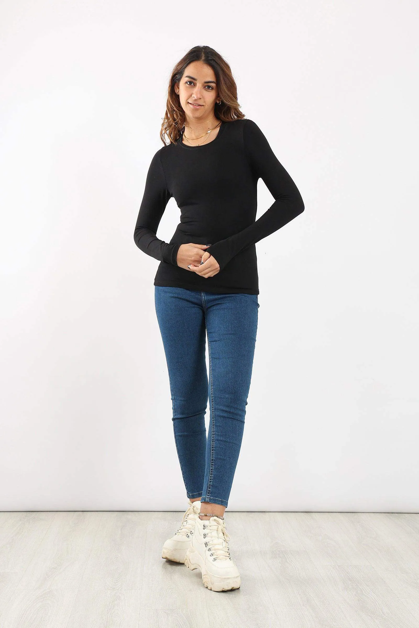 Cotton Round Neck Top