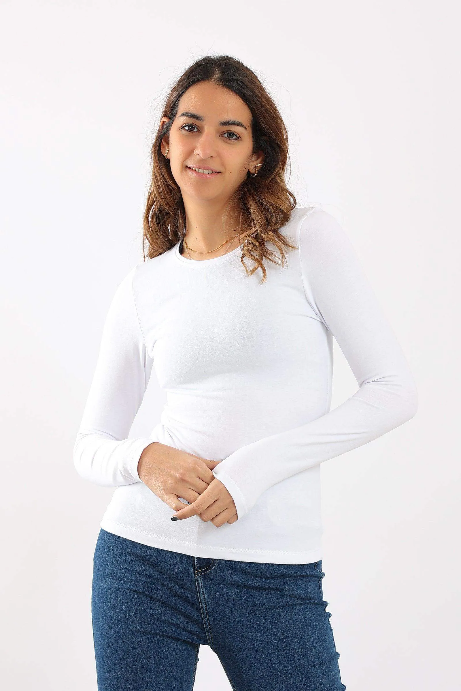 Cotton Round Neck Top