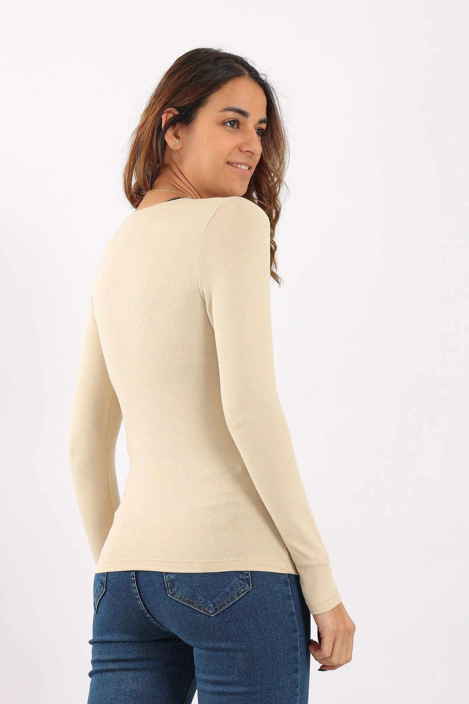 Cotton Round Neck Top