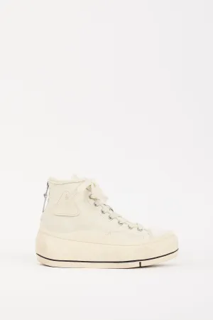 Cream Canvas & Rubber Kurt Platform Sneaker