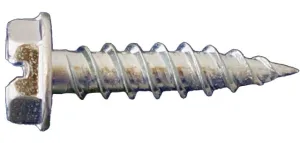 Daggerz 10" x 3/4" Hex Washer Head Clear Zinc Slotted Needle Point Screws - 6000 Qty