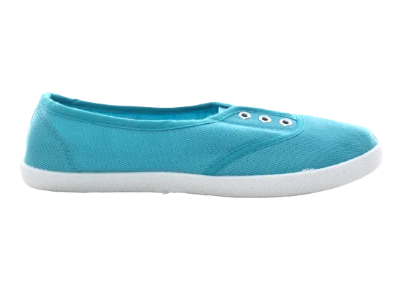 Damen Slipper Ballerina Loafer Mokassins Slip On Flats Freizeit Blue # 015