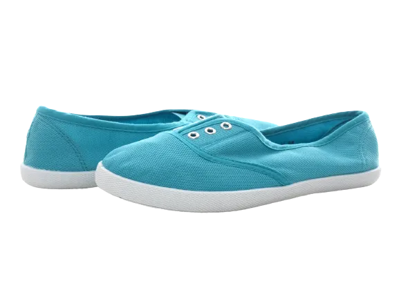 Damen Slipper Ballerina Loafer Mokassins Slip On Flats Freizeit Blue # 015