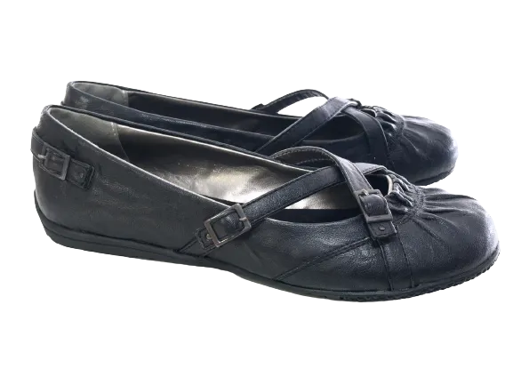 Damen Slipper Halbschuhe Ballerina Loafer Mokassins Slip On Flats Freizeit Black # 163623