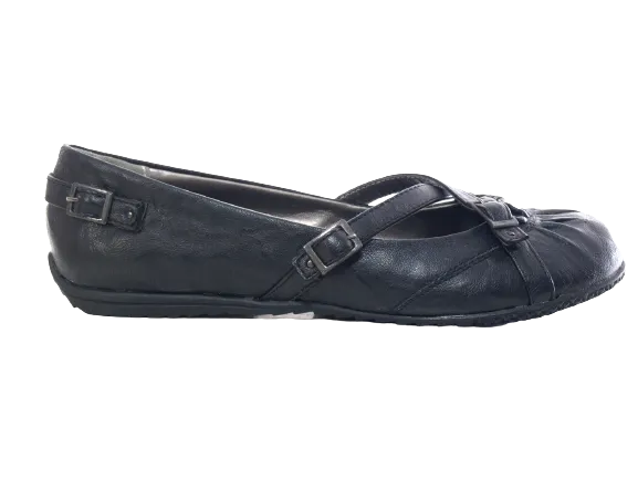 Damen Slipper Halbschuhe Ballerina Loafer Mokassins Slip On Flats Freizeit Black # 163623