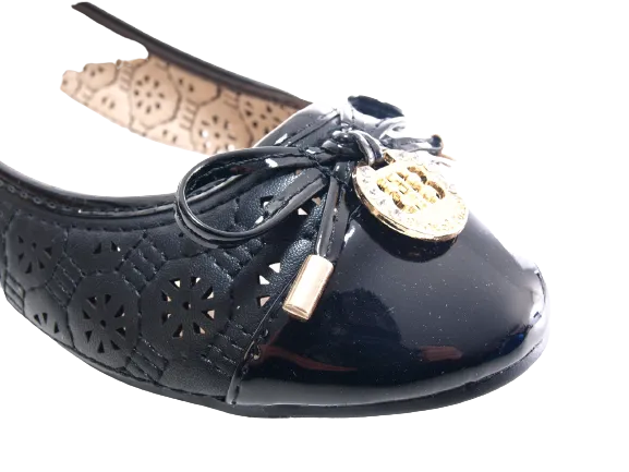 Damen Slipper Halbschuhe Ballerina Loafer Mokassins Slip On Flats Freizeit Black # 25