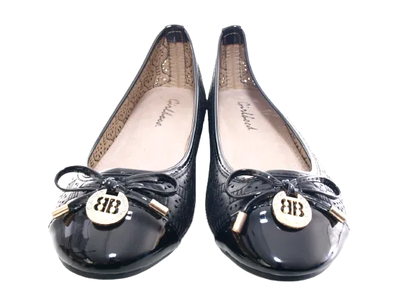 Damen Slipper Halbschuhe Ballerina Loafer Mokassins Slip On Flats Freizeit Black # 25