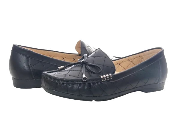 Damen Slipper Halbschuhe Ballerina Loafer Mokassins Slip On Flats Freizeit Black # 480