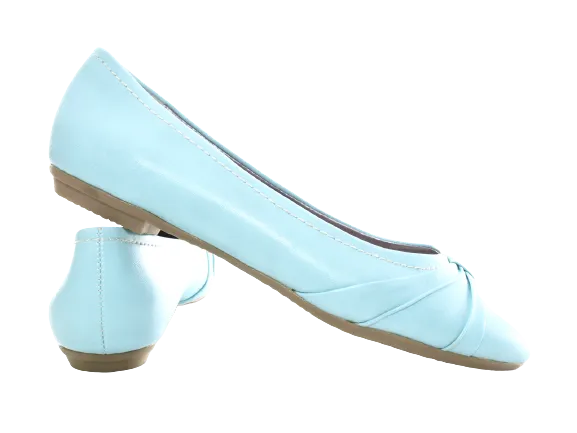 Damen Slipper Halbschuhe Ballerina Loafer Mokassins Slip On Flats Freizeit Blue # 2387