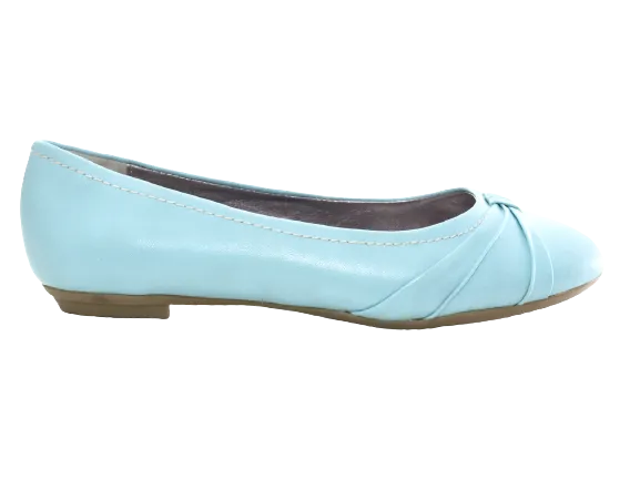 Damen Slipper Halbschuhe Ballerina Loafer Mokassins Slip On Flats Freizeit Blue # 2387