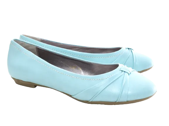 Damen Slipper Halbschuhe Ballerina Loafer Mokassins Slip On Flats Freizeit Blue # 2387