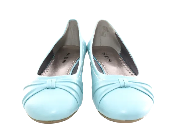 Damen Slipper Halbschuhe Ballerina Loafer Mokassins Slip On Flats Freizeit Blue # 2387