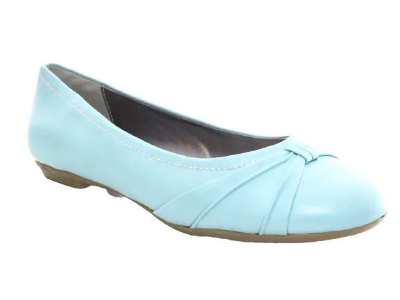 Damen Slipper Halbschuhe Ballerina Loafer Mokassins Slip On Flats Freizeit Blue # 2387