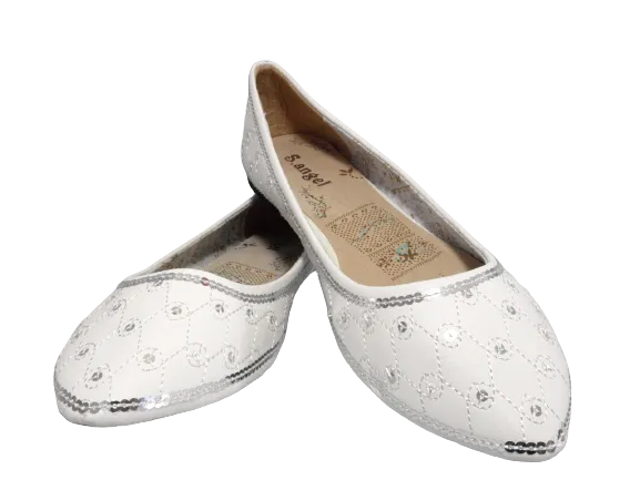 Damen Slipper Halbschuhe Ballerina Loafer Mokassins Slip On Flats Freizeit White # 688-22