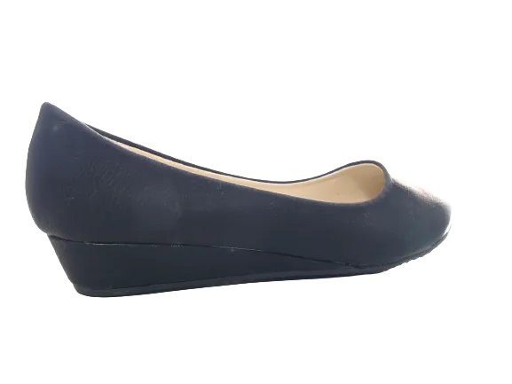 Damen Slipper Keilabsatz Ballerina Loafer Mokassins  Slip On Flats Freizeit Black #  1111