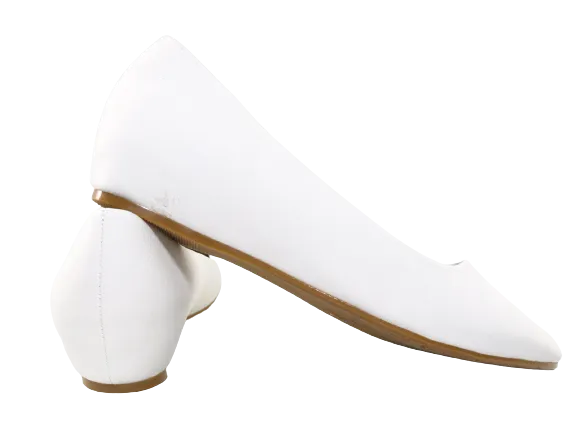 Damen Slipper Keilabsatz Ballerina Loafer Mokassins Slip On Flats Freizeit White # 7