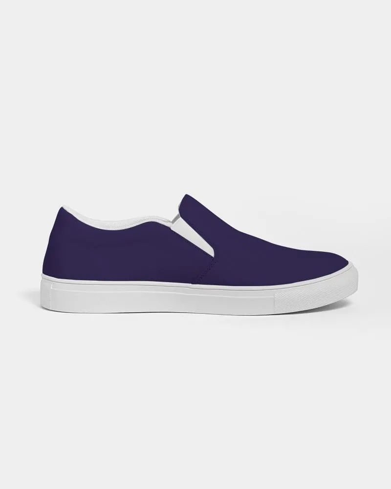 Dark Midtone Blue Slip-On Canvas Sneakers | Women's | C80M80Y0K80