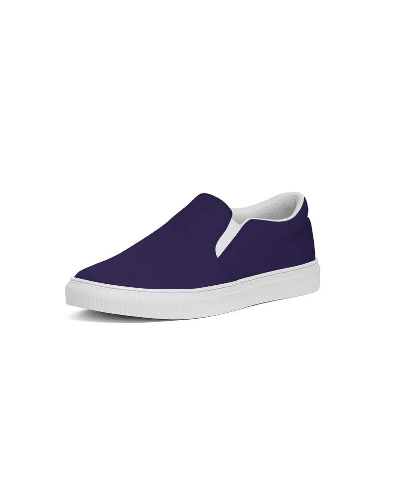 Dark Midtone Blue Slip-On Canvas Sneakers | Women's | C80M80Y0K80