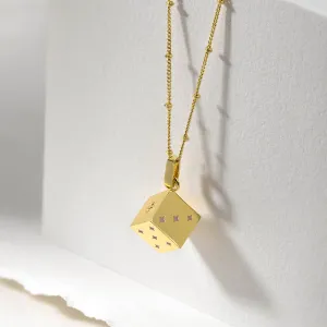 Dice Gold Necklace