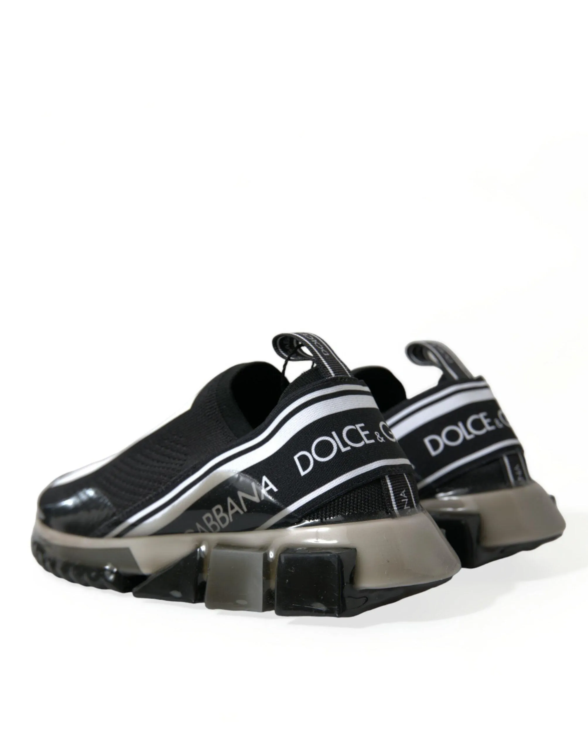 Dolce & Gabbana Black White Slip On Sneakers Sorrento Shoes