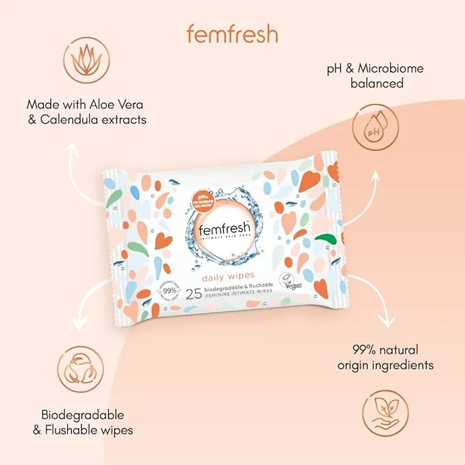 Femfresh Intimate Skincare Freshening & Soothing Wipes (25)