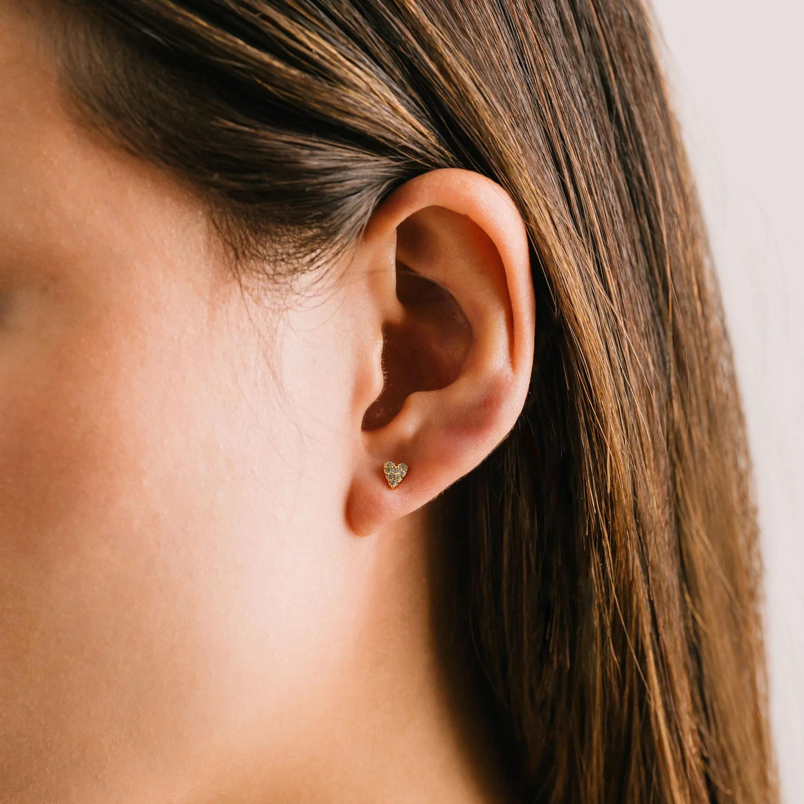 Flutter Stud Earrings, Gold