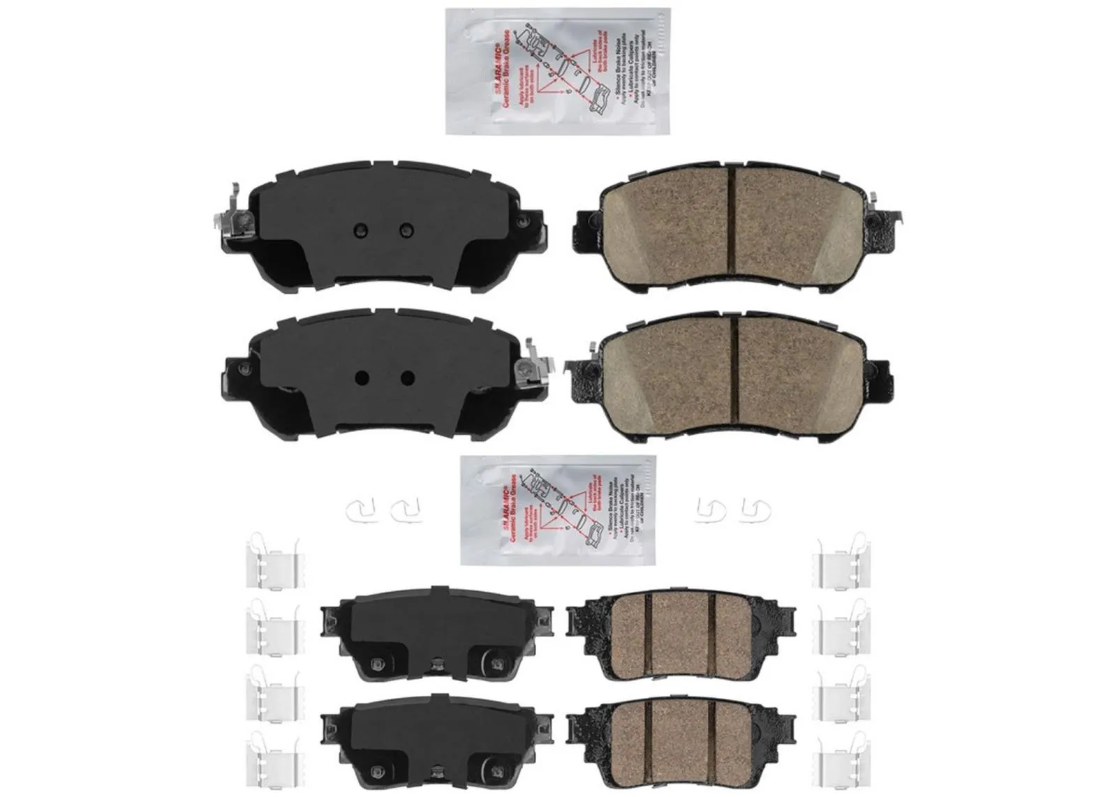 Front Rear Ceramic Disc Brake Pads For Nissan Kicks S 21-2023 W 4W Disc Brakes