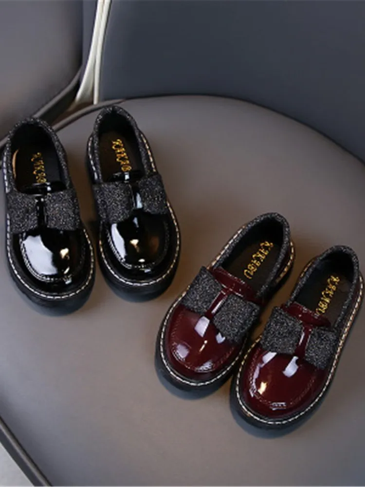 Girls Can't Go Wrong with Sparkles Patent Vegan Leather Loafers By Liv and Mia