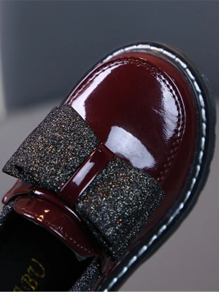 Girls Can't Go Wrong with Sparkles Patent Vegan Leather Loafers By Liv and Mia